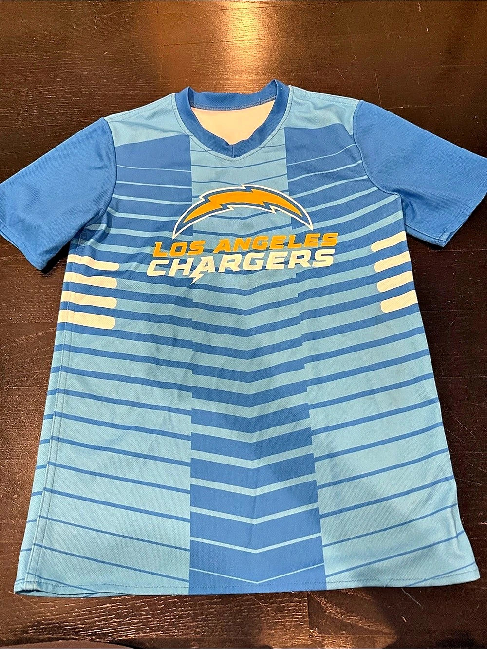 NFL FLAG Los Angeles Chargers jersey Girls Large Blue & White Jersey